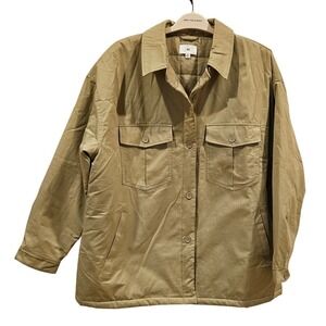 BP Mens Quilted Lined Utility Chore Jacket Tan XL NWOT Shacket Khaki Workwear